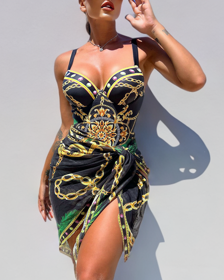 Darius | Costume intero push-up con gonnellino abbinato