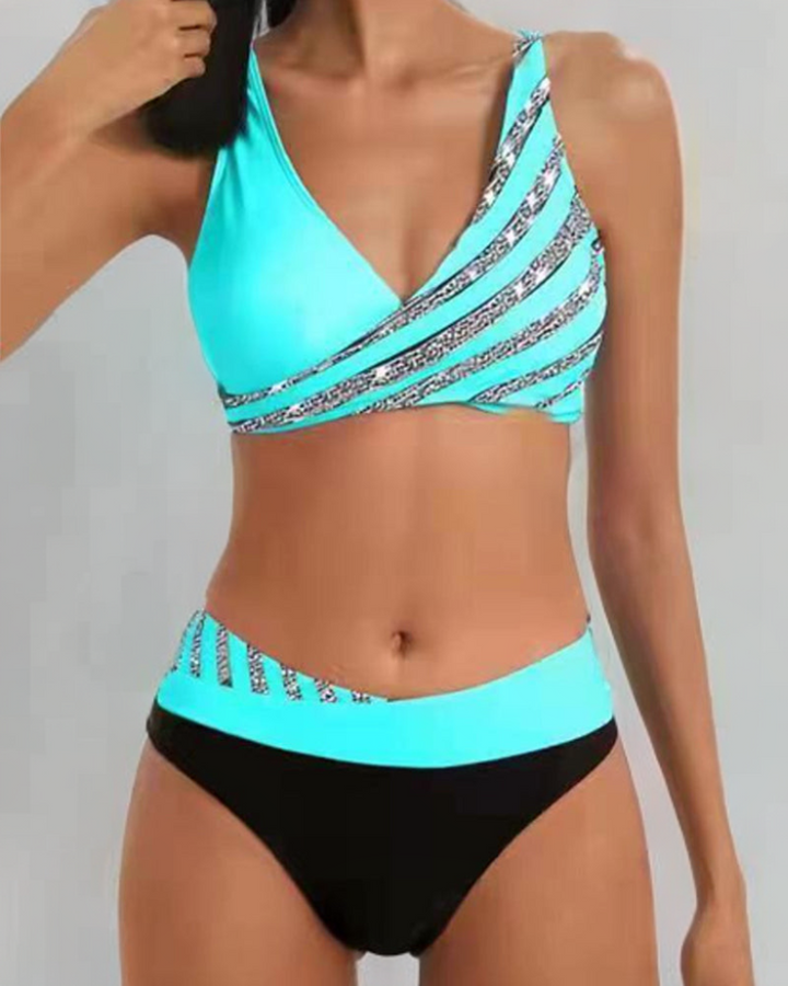 Mona | Bikini stampato in tonalità calde
