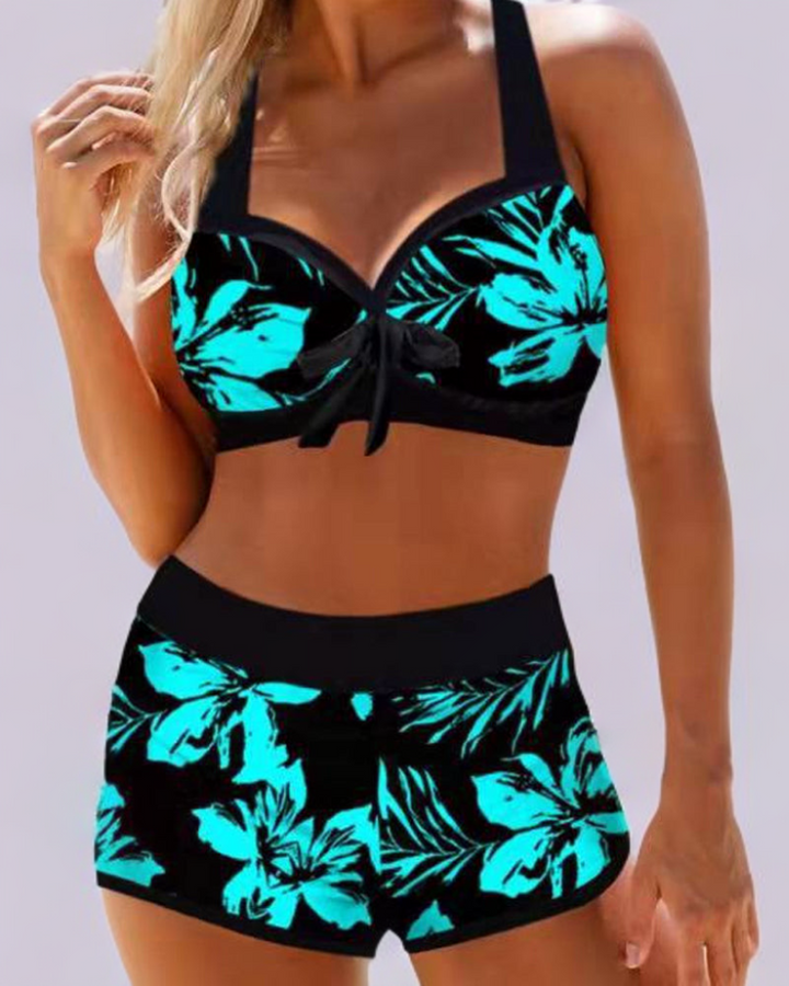 Sherrie | Costume a vita alta con stampa floreale