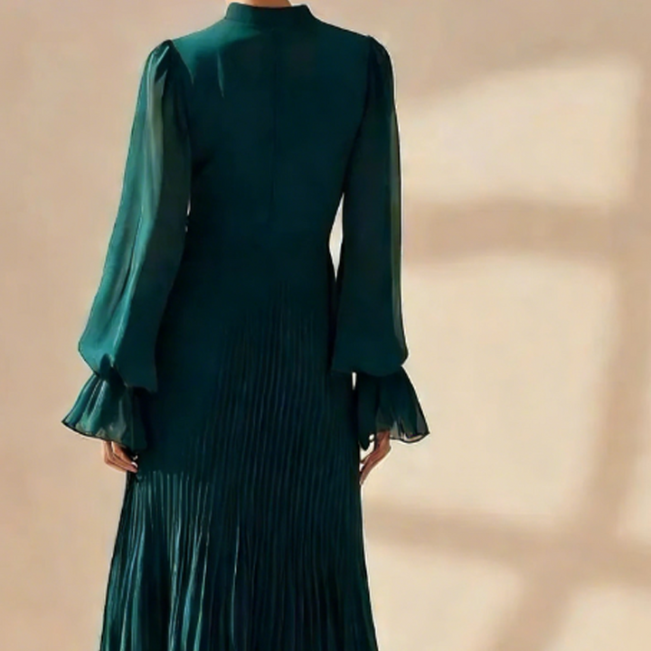 Camilla - Elegante abito midi plissettato con volant
